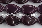 CCN3866 15.5 inches 13*18mm flat teardrop candy jade beads