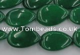CCN3869 15.5 inches 13*18mm flat teardrop candy jade beads