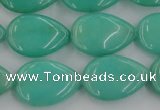 CCN3870 15.5 inches 13*18mm flat teardrop candy jade beads