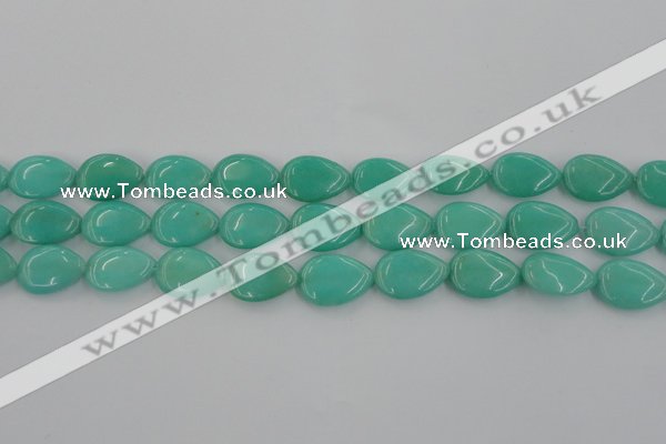 CCN3870 15.5 inches 13*18mm flat teardrop candy jade beads