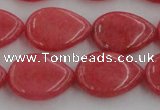 CCN3876 15.5 inches 15*20mm flat teardrop candy jade beads