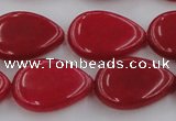 CCN3879 15.5 inches 15*20mm flat teardrop candy jade beads