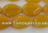 CCN3882 15.5 inches 15*20mm flat teardrop candy jade beads