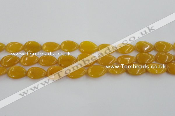 CCN3882 15.5 inches 15*20mm flat teardrop candy jade beads