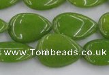 CCN3883 15.5 inches 15*20mm flat teardrop candy jade beads