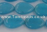 CCN3886 15.5 inches 15*20mm flat teardrop candy jade beads