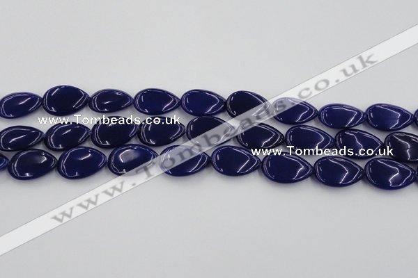 CCN3888 15.5 inches 15*20mm flat teardrop candy jade beads