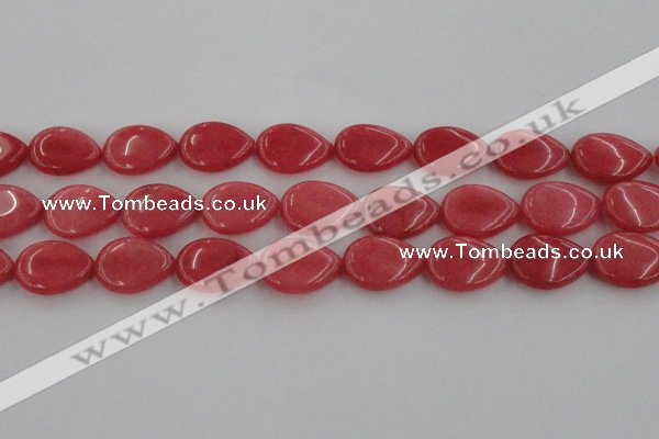 CCN3891 15.5 inches 18*25mm flat teardrop candy jade beads