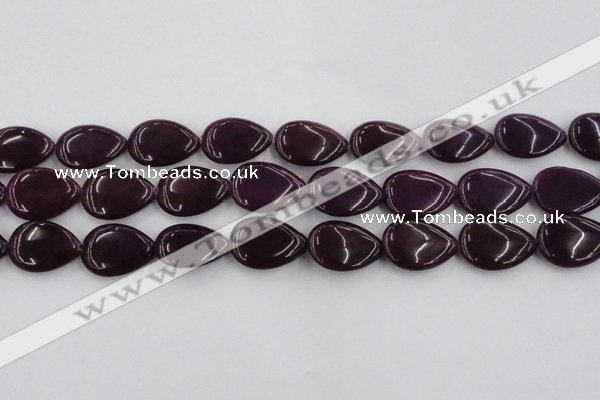 CCN3896 15.5 inches 18*25mm flat teardrop candy jade beads