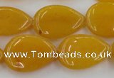 CCN3897 15.5 inches 18*25mm flat teardrop candy jade beads