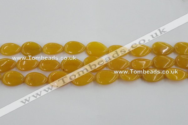 CCN3897 15.5 inches 18*25mm flat teardrop candy jade beads