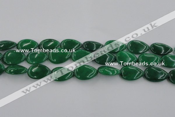 CCN3899 15.5 inches 18*25mm flat teardrop candy jade beads