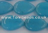 CCN3901 15.5 inches 18*25mm flat teardrop candy jade beads