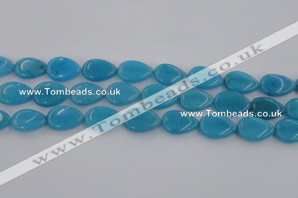 CCN3901 15.5 inches 18*25mm flat teardrop candy jade beads