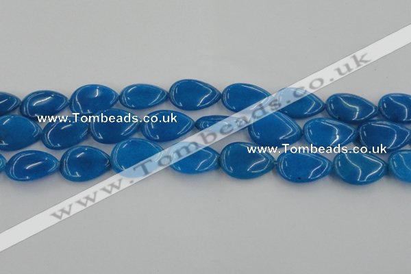 CCN3902 15.5 inches 18*25mm flat teardrop candy jade beads