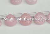 CCN3911 Top-drilled 13*13mm briolette candy jade beads wholesale