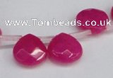 CCN3915 Top-drilled 13*13mm briolette candy jade beads wholesale