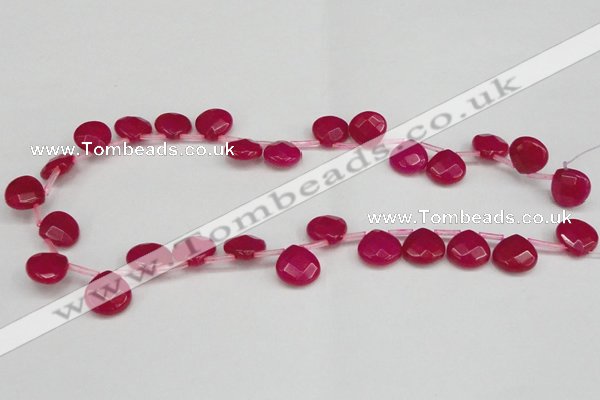 CCN3916 Top-drilled 13*13mm briolette candy jade beads wholesale