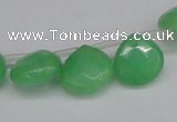 CCN3918 Top-drilled 13*13mm briolette candy jade beads wholesale