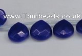 CCN3921 Top-drilled 13*13mm briolette candy jade beads wholesale