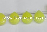 CCN3933 Top-drilled 12*15mm briolette candy jade beads wholesale