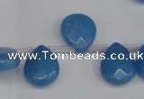 CCN3938 Top-drilled 12*15mm briolette candy jade beads wholesale