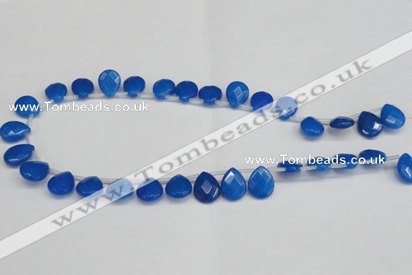 CCN3939 Top-drilled 12*15mm briolette candy jade beads wholesale