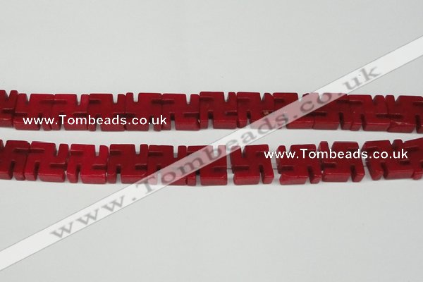 CCN3959 15.5 inches 20*20mm svastika candy jade beads wholesale