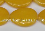 CCN3970 15.5 inches 30*40mm flat teardrop candy jade beads