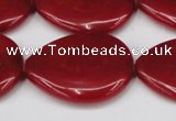 CCN3974 15.5 inches 30*40mm flat teardrop candy jade beads