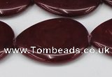 CCN3975 15.5 inches 30*40mm flat teardrop candy jade beads