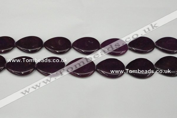 CCN3976 15.5 inches 30*40mm flat teardrop candy jade beads