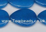 CCN3977 15.5 inches 30*40mm flat teardrop candy jade beads