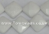 CCN400 15.5 inches 15*15mm faceted diamond candy jade beads