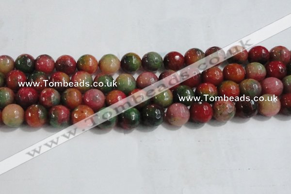 CCN4005 15 inches 16mm faceted round candy jade beads wholesale