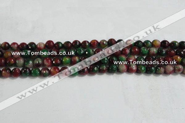 CCN4010 15 inches 6mm faceted round candy jade beads wholesale