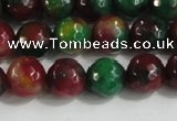 CCN4011 15 inches 8mm faceted round candy jade beads wholesale