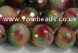 CCN4014 15 inches 14mm faceted round candy jade beads wholesale