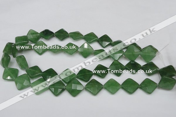 CCN404 15.5 inches 15*15mm faceted diamond candy jade beads