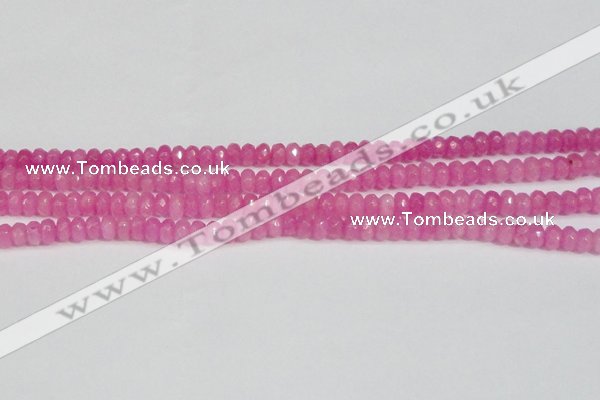 CCN4123 15.5 inches 4*6mm faceted rondelle candy jade beads