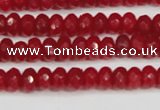 CCN4126 15.5 inches 4*6mm faceted rondelle candy jade beads