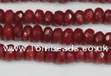 CCN4127 15.5 inches 4*6mm faceted rondelle candy jade beads