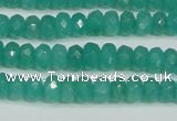 CCN4137 15.5 inches 4*6mm faceted rondelle candy jade beads