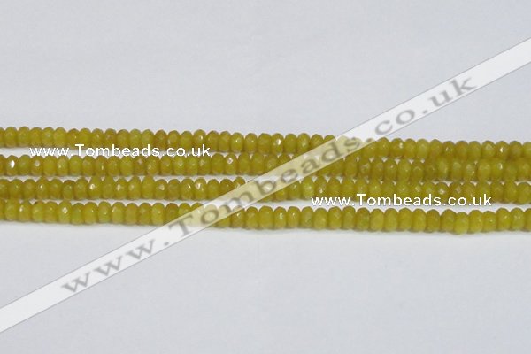 CCN4139 15.5 inches 4*6mm faceted rondelle candy jade beads