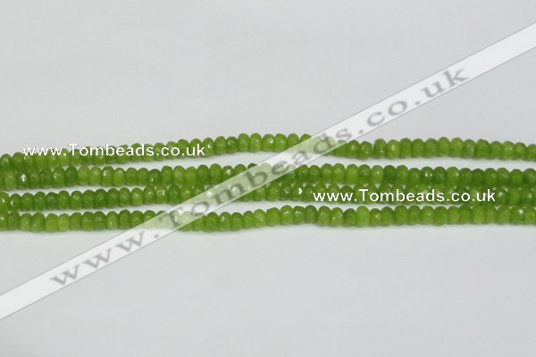 CCN4140 15.5 inches 4*6mm faceted rondelle candy jade beads