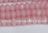 CCN4154 15.5 inches 5*8mm faceted rondelle candy jade beads