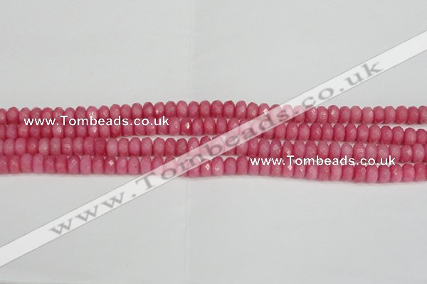 CCN4155 15.5 inches 5*8mm faceted rondelle candy jade beads