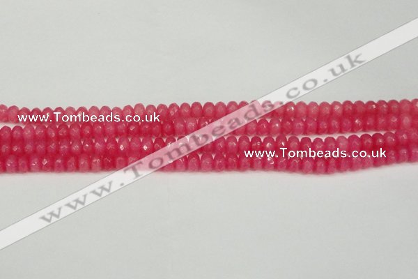 CCN4156 15.5 inches 5*8mm faceted rondelle candy jade beads