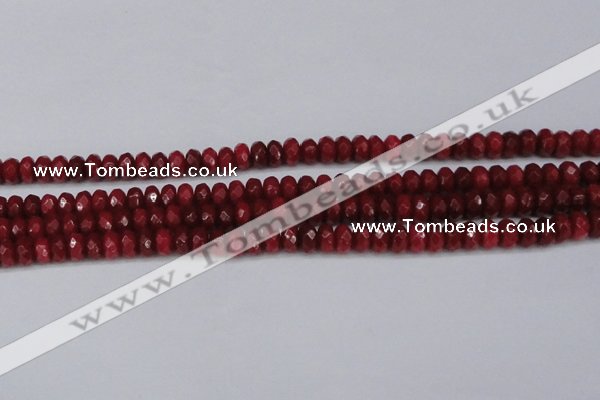 CCN4160 15.5 inches 5*8mm faceted rondelle candy jade beads