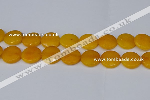 CCN4181 15.5 inches 20mm faceted coin candy jade beads wholesale